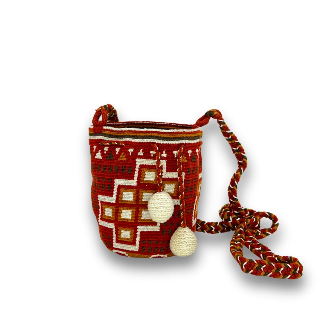 Original Colorful Squares Mini Me With Braided Strap